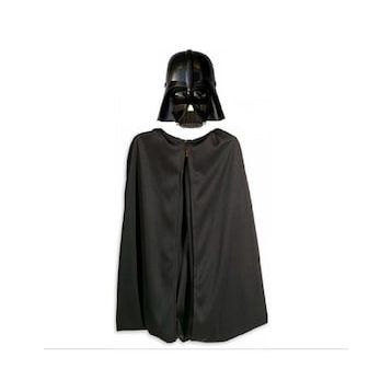 Bisepetim Çocuk Boy Yıldız Savaşları Darth Vadet Maskesi ve Siyah 90 cm Pelerin Seti