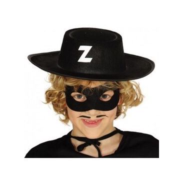 Bisepetim Çocuk Boy Z Logolu Zorro Şapkası ve Zorro Maskesi