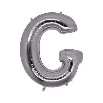 Bisepetim G Harf Folyo Gümüş 40 inç Balon