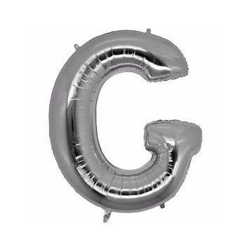 Bisepetim G Harf Folyo Gümüş 40 inç Balon