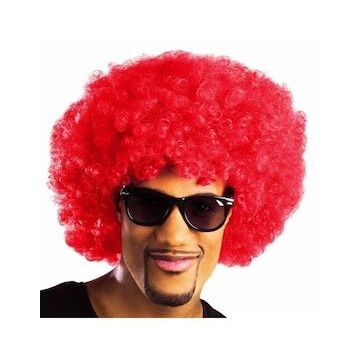 Bisepetim Kırmızı Kıvırcık Afro Bonus Peruk