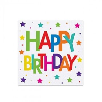 Bisepetim THB7245 33x33 cm 16 Adet Superstar Birthday Kağıt Peçete