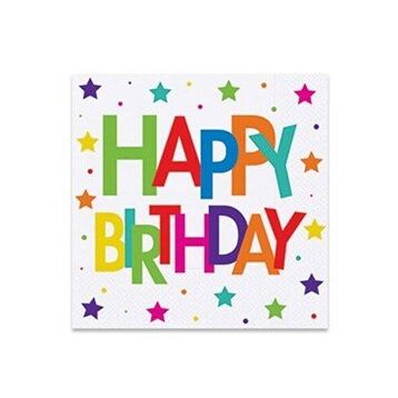 Bisepetim THB7245 33x33 cm 16 Adet Superstar Birthday Kağıt Peçete