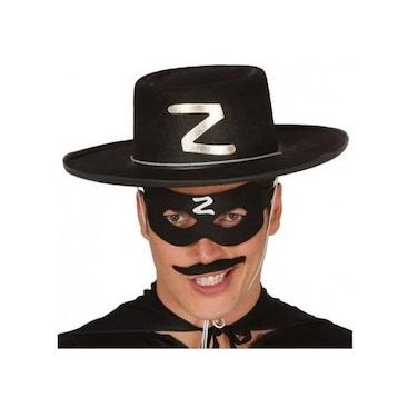 Bisepetim Yetişkin Boy Z Logolu Zorro Şapkası ve Zorro Maskesi