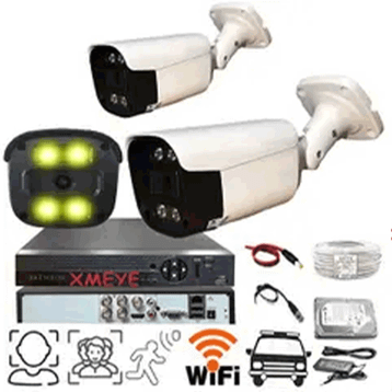 Bises BS 2404W 5 MP Lens 1080p Gece Renkli Gösteren Metal Kasa Güvenlik Kamerası - 2 Kameralı