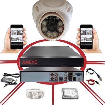 Bises D236-SK6 Hareket Algılamalı 5 MP Sony Lens 1080p 6 Süper King LED Plastik Kasa Güvenlik Kamerası Seti - 1 Kameralı