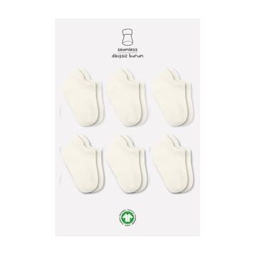 Bistyle 6109 Ekru 6'lı Basic Sneakers Bebek Soket Çorap