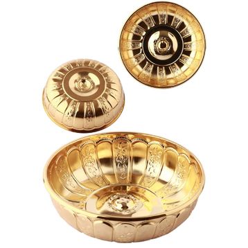 Biterse Altın Sarı Renk 20 cm Nostaljik Osmanlı Hanedan Demir Hamam Tası