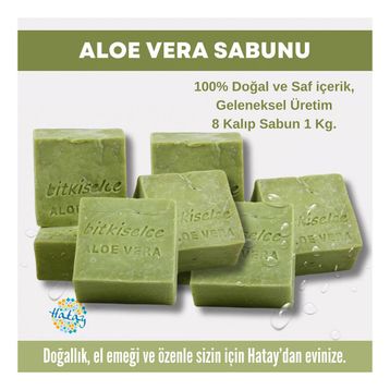 Bitkiselce 8x1 kg El Yapımı Aloe Vera Sabunu