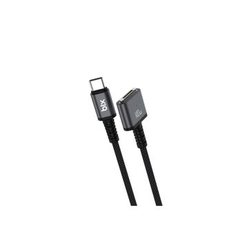Bix 140W Type-C to 2 mt Magsafe 3 Macbook Pro ve Macbook Air Manyetik Örgülü Şarj Kablosu