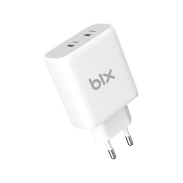 Bix 50W USB-C Çift Portlu iPhone Android ve iPad Uyumlu Type-C PD Hızlı Şarj Adaptörü