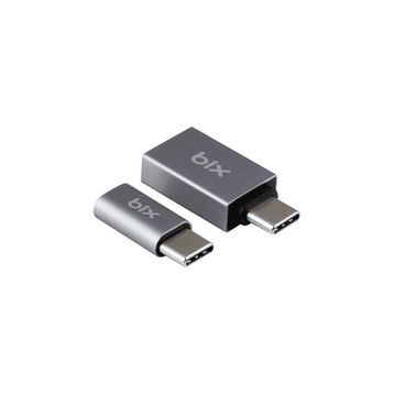 Bix ADP-04 İkisi Bir Arada Micro USB Type-C ve USB Type-C Çeviri Adaptörü