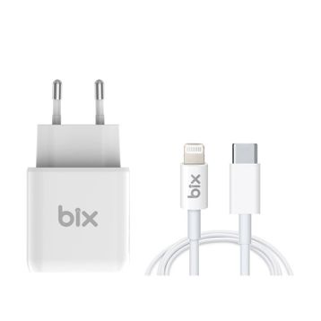 Bix BX-CL20TA Hızlı Şarj Adaptörü + 3A USB-C'den Lightning Kablo