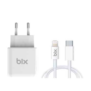 Bix BX-CL20TA Hızlı Şarj Adaptörü + 3A USB-C'den Lightning Kablo