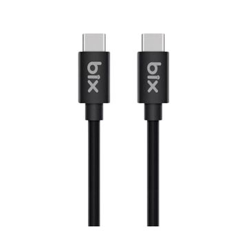 Bix BX-UC02C 1 mt Siyah 60W Type-C to Type-C Hızlı Şarj ve Data Kablosu