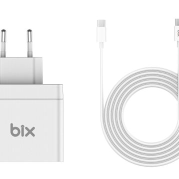 Bix BX-UC65WFTA Hızlı Şarj Adaptörü + E-mark Çipli Usb-c Kablo