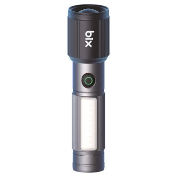 Bix BX2153FL 7 Watt LED 325 mt Menzilli 330 Lümen Type-C LED El Feneri Manyetik COB Zoom Özellikli Işıklı Kamp Feneri