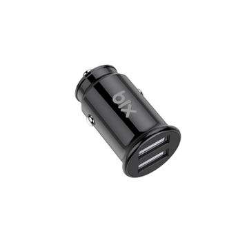 Bix BXAA12W 12 Watt Siyah Çift USB-A Portlu Araç Şarj Aleti iPhone Android Uyumlu Mini Araç İçi Şarj Cihazı