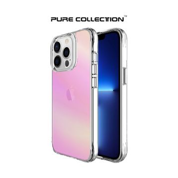 Bix iPhone 13 Pro Max Pure Rainbow Parmak İzi Önleyici Pembe Çizilmeye Dayanıklı Darbe Emici Renk Geçişli Şeffaf Kılıf