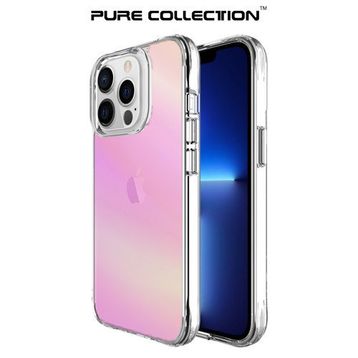 Bix iPhone 13 Pro Max Pure Rainbow Parmak İzi Önleyici Pembe Çizilmeye Dayanıklı Darbe Emici Renk Geçişli Şeffaf Kılıf