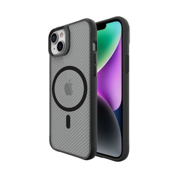 Bix iPhone 14 Plus / 15 Plus Carbon Fiber Force Magsafe Anti Şok Teknolojili Kamera ve Ekran Korumalı Kılıf