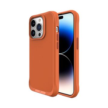 Bix iPhone 14 Pro Max Vortex Magsafe Stand Özellikli 3X Korumalı Mikro Fiber İç Yüzey Turuncu Kılıf