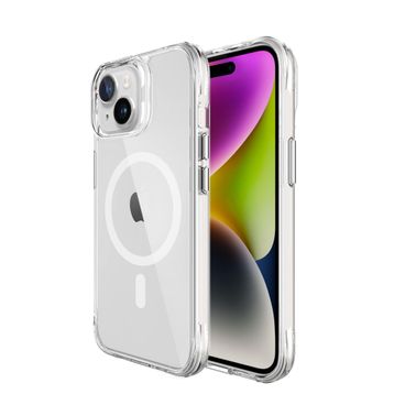 Bix iPhone 15 Magsafe Uyumlu Transparan Şeffaf Güçlü Manyetik Üstün Darbe Koruması Kılıf