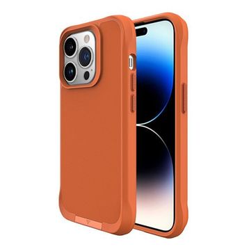 Bix iPhone 15 Pro Max Vortex Magsafe Stand Özellikli 3X Korumalı Mikro Fiber İç Yüzey Turuncu Kılıf
