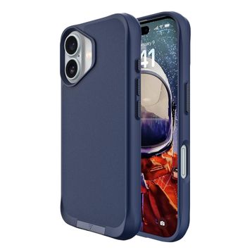 Bix iPhone 16 Plus Vortex Magsafe Stand Özellikli 3X Korumalı Mikro Fiber İç Yüzey Gri Mavi Kılıf