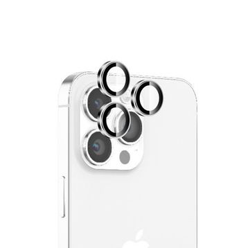 Bix iPhone 16 Pro / 16 Pro Max 9H Gerçek Cam Crystal AR+AF Beyaz Titanyum Lens Koruyucu
