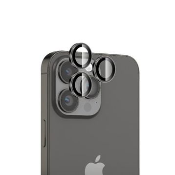 Bix iPhone 16 Pro / 16 Pro Max 9H Gerçek Cam Crystal AR+AF Uzay Siyahı Lens Koruyucu