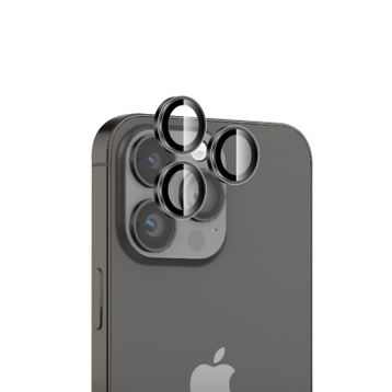 Bix iPhone 16 Pro / 16 Pro Max 9H Gerçek Cam Crystal AR+AF Uzay Siyahı Lens Koruyucu
