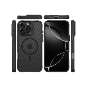 Bix iPhone 16 Pro Carbon Fiber Force Magsafe Anti-Şok Teknolojili Kamera ve Ekran Korumalı Kılıf