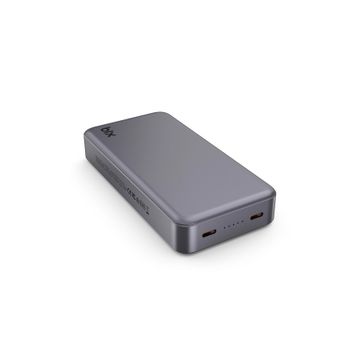 Bix PB205 20000 mAh PD 20W Çift USB-C Portlu Koyu Gri Hızlı Şarj Destekli Dayanıklı Metal Powerbank