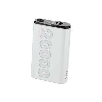 Bix TPB24 20000 mAh PD 20W USB-C USB-A QC 3.0 22.5W Beyaz Süper Hızlı Şarj Destekli Dijital Ekranlı Mini Powerbank