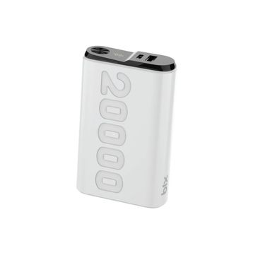 Bix TPB24 20000 mAh PD 20W USB-C USB-A QC 3.0 22.5W Beyaz Süper Hızlı Şarj Destekli Dijital Ekranlı Mini Powerbank