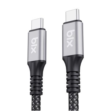 Bix USB4 Thunderbolt 3/4 USB-C 240W 40 Gbps 8K 60 Hz UHD 1 mt Hızlı Şarj Data ve Görüntü Aktarım Kablosu