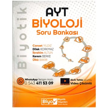 Biyotik Yayınları AYT Biyoloji Soru Bankası