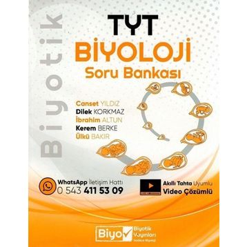 Biyotik Yayınları TYT Biyoloji Soru Bankası