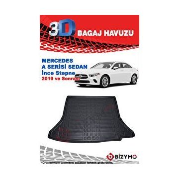 Bizymo Mercedes A Serisi Sedan Stepneli 2019+ 3D Bagaj Havuzu