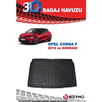 Bizymo Opel Corsa F 2019 Ve Sonrası 3D Bagaj Havuzu