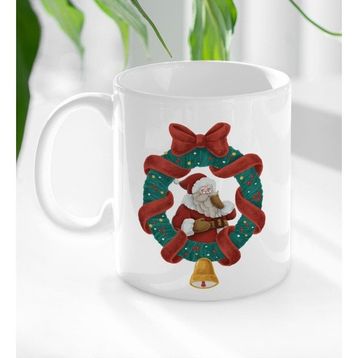 BK 13 Gift Noel Baba Tasarımlı Beyaz Kupa Bardak