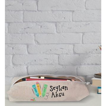 BK 22 İsme Özel Keten Bez Kalemlik