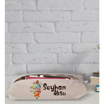 BK 8 İsme Özel Keten Bez Kalemlik