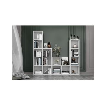 BK Concept 170 cm Beyaz KTP-1223 Raflı Basamaklı Kitaplık