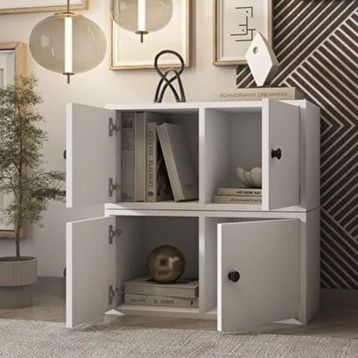BK Concept ÇA-D-1049-Ç Beyaz 65 cm Kapaklı Çok Amaçlı Dolap