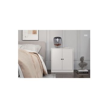 BK Concept Çıtasız KMD-1048-Ç İki Kapaklı Beyaz Komodin