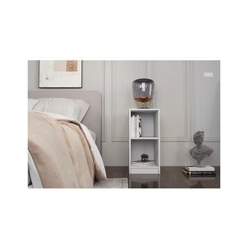 BK Concept KMD-1035 Raflı Beyaz Komodin