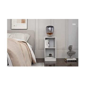 BK Concept KMD-1035 Raflı Beyaz Komodin