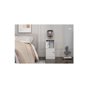 BK Concept KMD-1036-Ç Çıtasız Raflı Kapaklı Beyaz Komodin